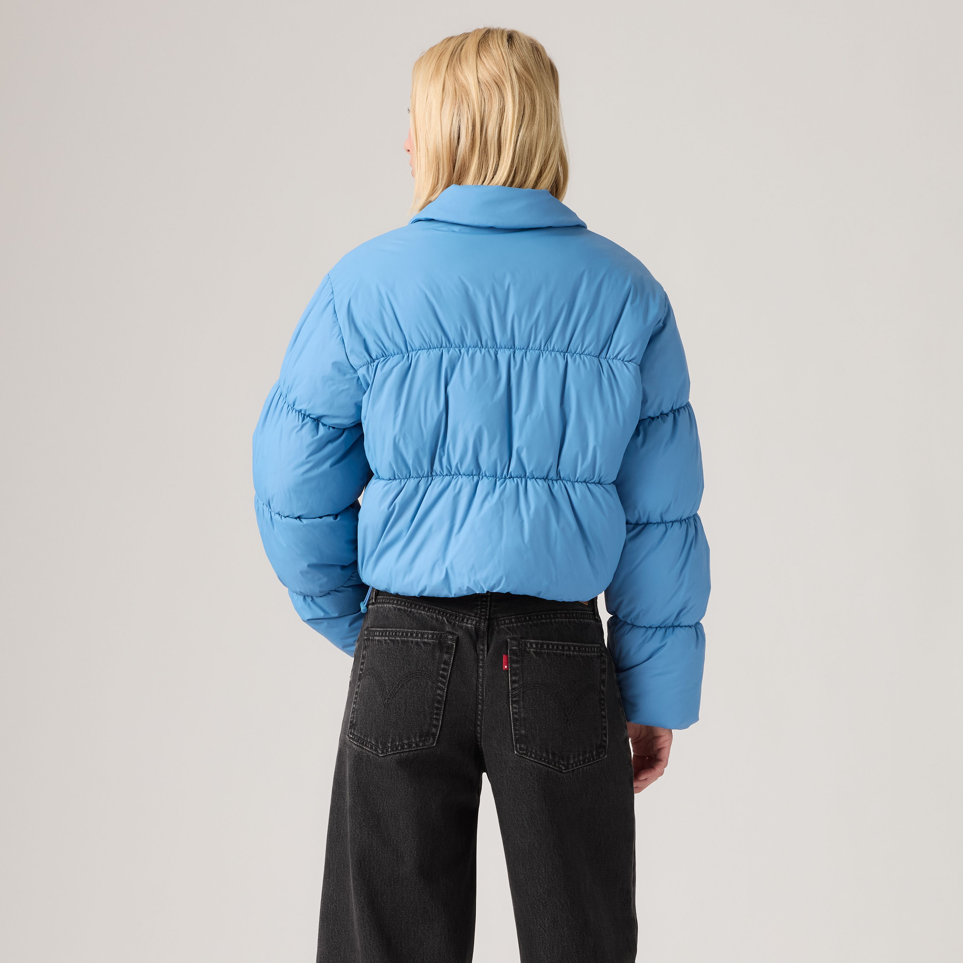 Presley Cropped Collared Puffer Jacket 4