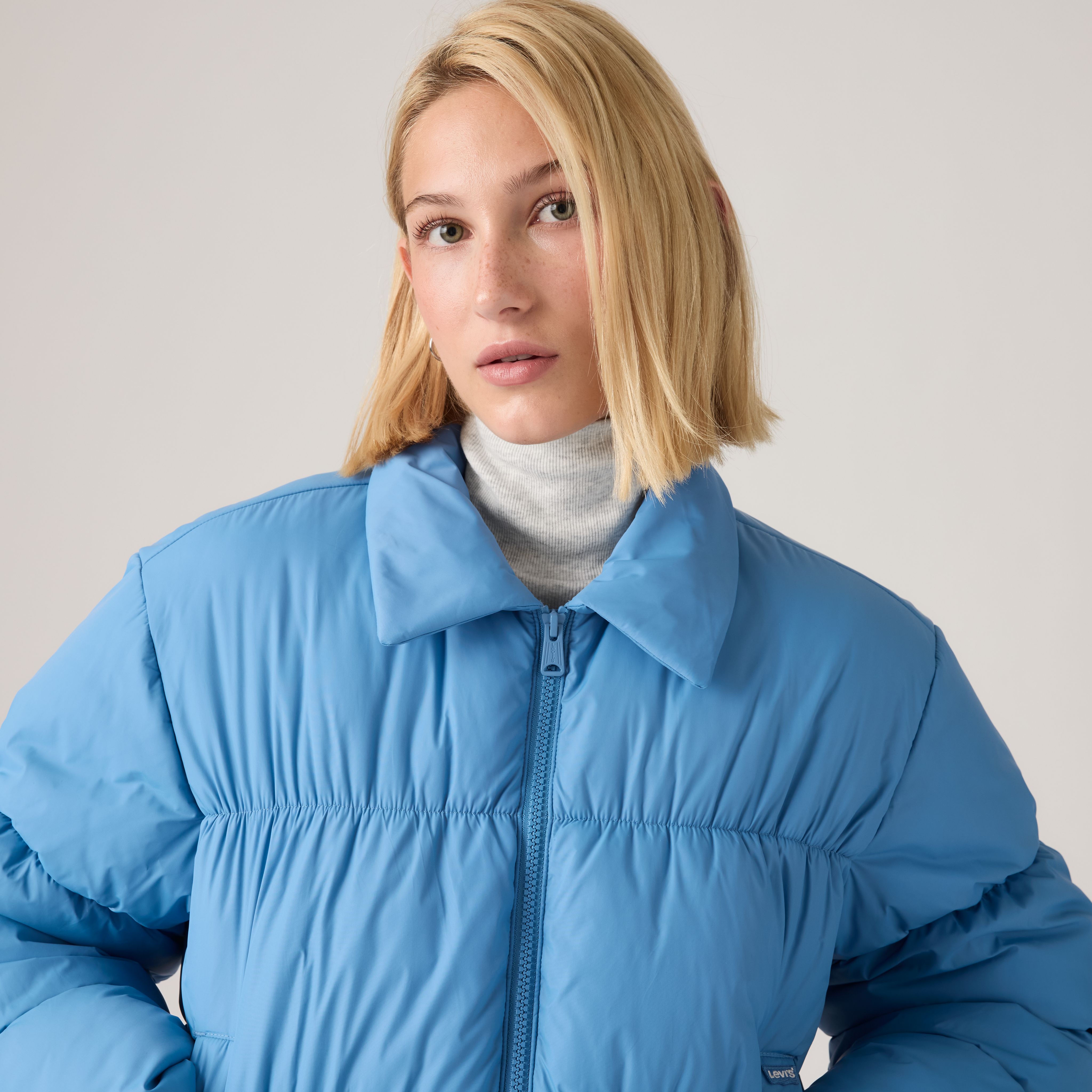 Presley Cropped Collared Puffer Jacket 2