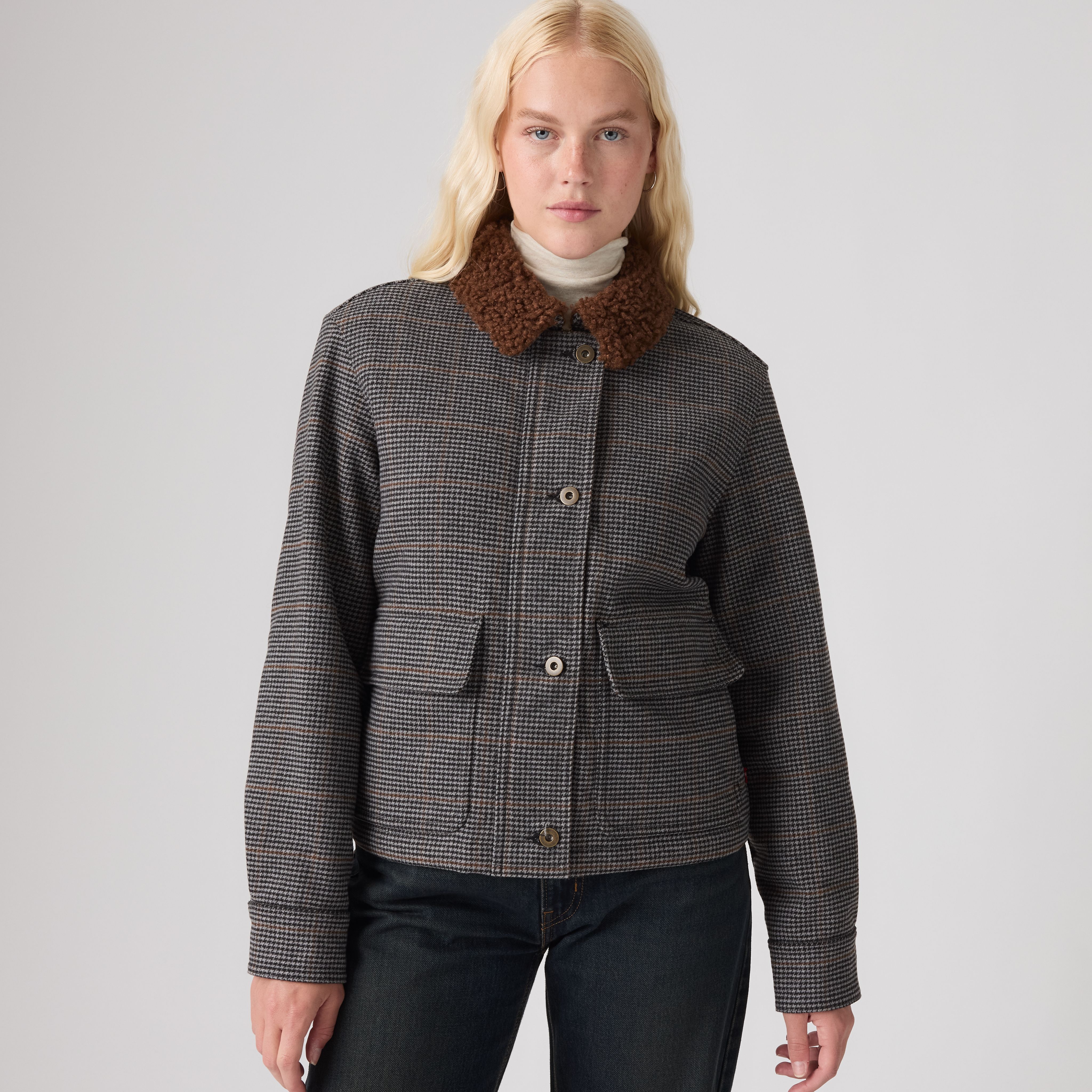 Bree Cropped Sherpa Chore Jacket 1