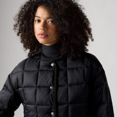 Poppy Quilted Puffer Jacket — Anthracite Night - Black 2