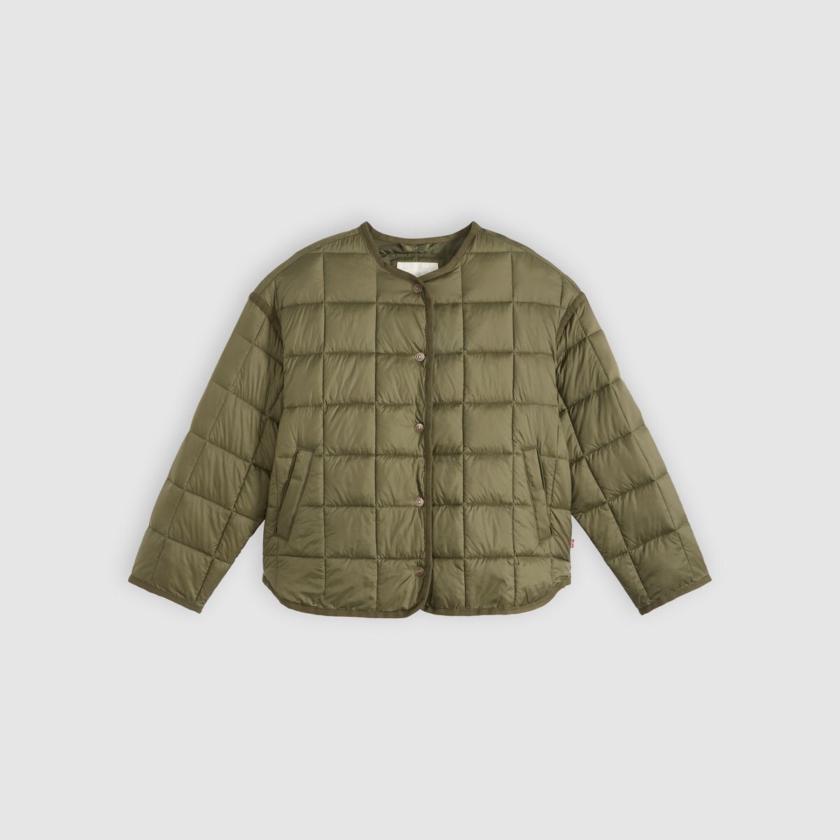 Poppy Quilted Puffer Jacket — Olive Night - Green