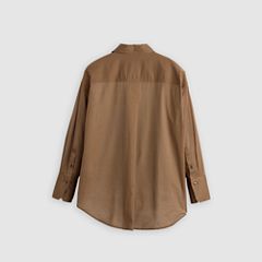 Woven Button Down Shirt — Rain Drum - Brown 6