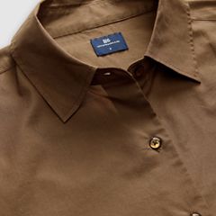 Woven Button Down Shirt — Rain Drum - Brown 7