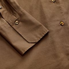 Woven Button Down Shirt — Rain Drum - Brown 8