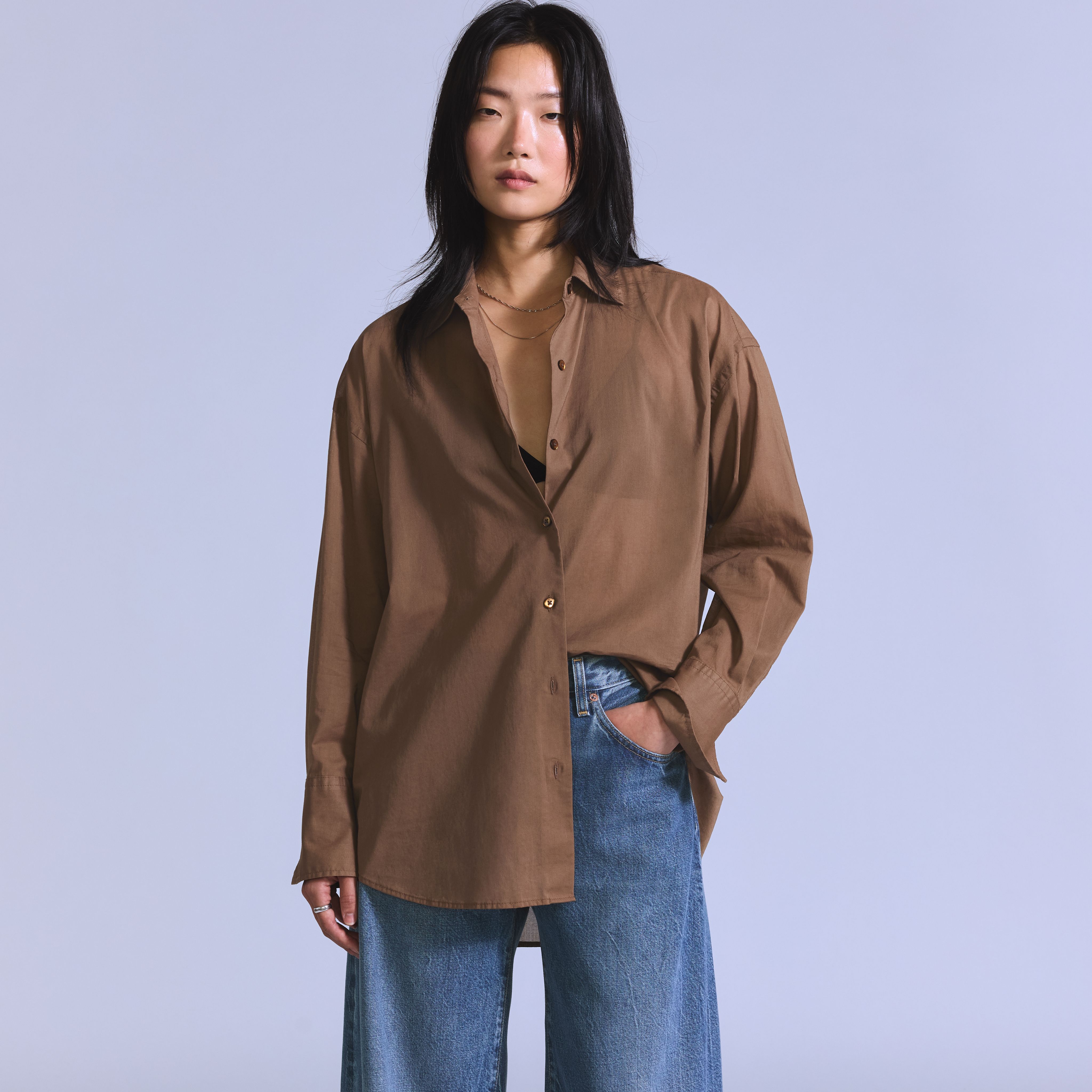 Woven Button Down Shirt 1