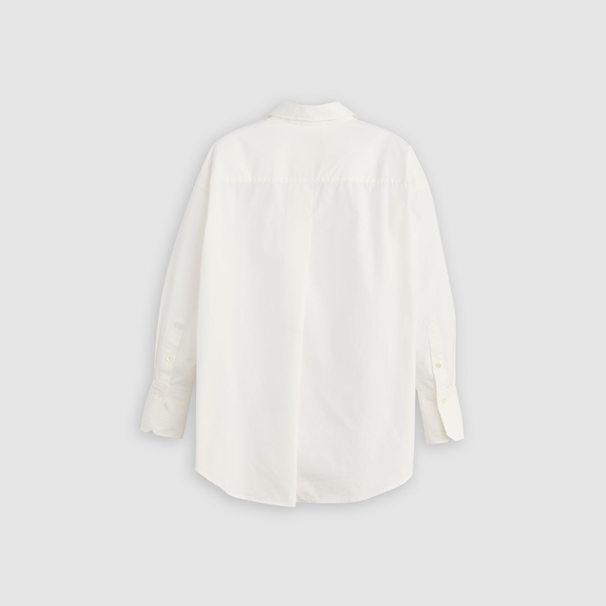 Woven Button Down Shirt — White - White
