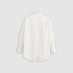 Woven Button Down Shirt — White - White 6