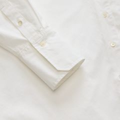 Woven Button Down Shirt — White - White 8
