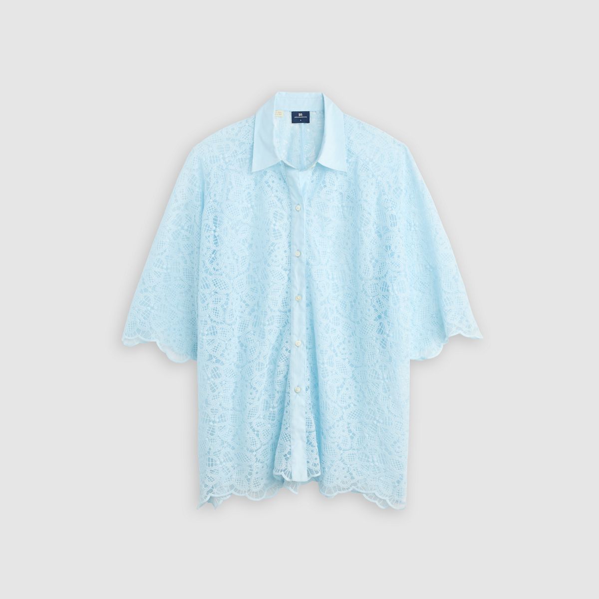 Lace Woven Blouse — Ice Water Lace - Blue