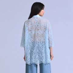 Lace Woven Blouse — Ice Water Lace - Blue 4