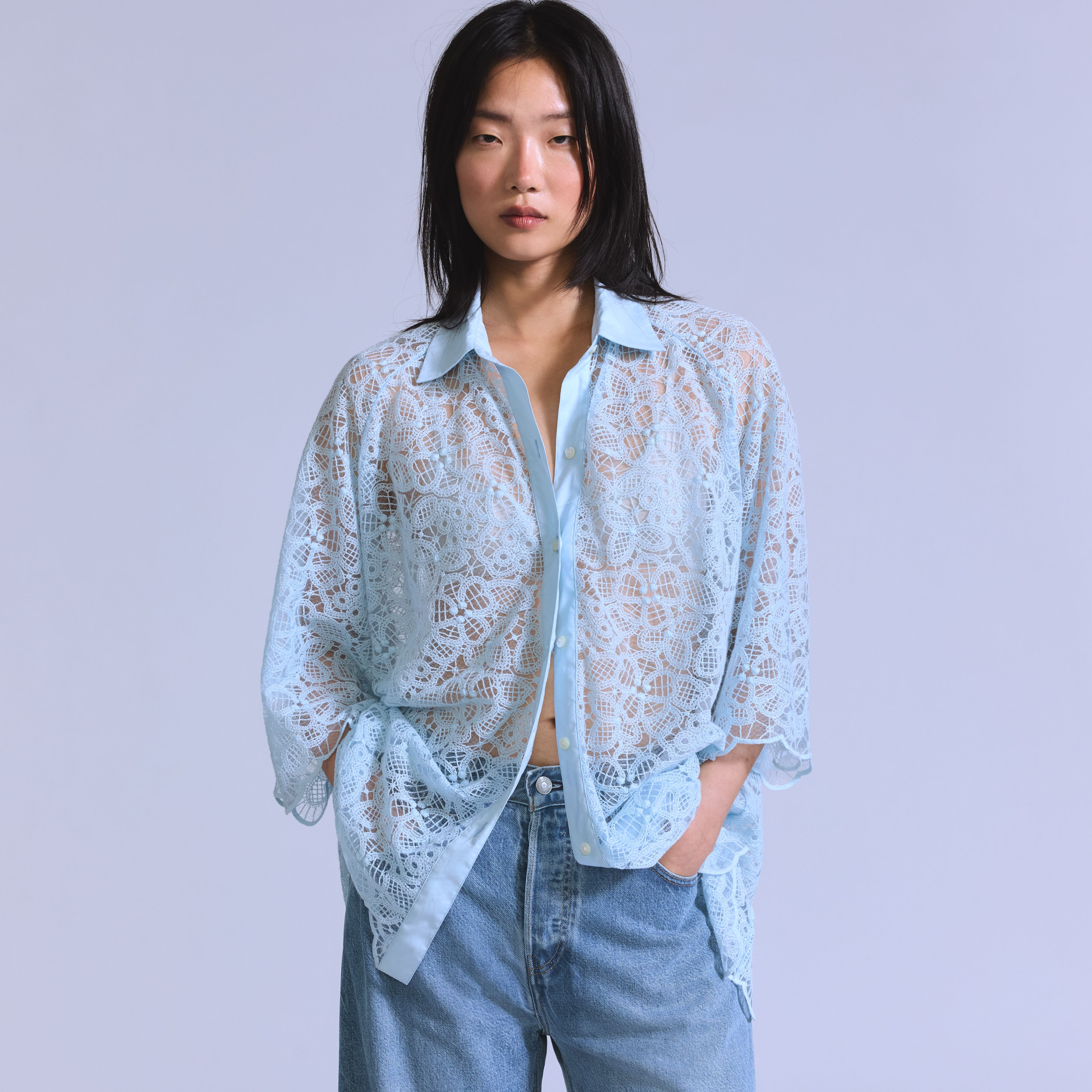 Lace Woven Shirt 1
