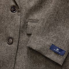 Wool Blend Blazer — Melange Brown - Brown 9
