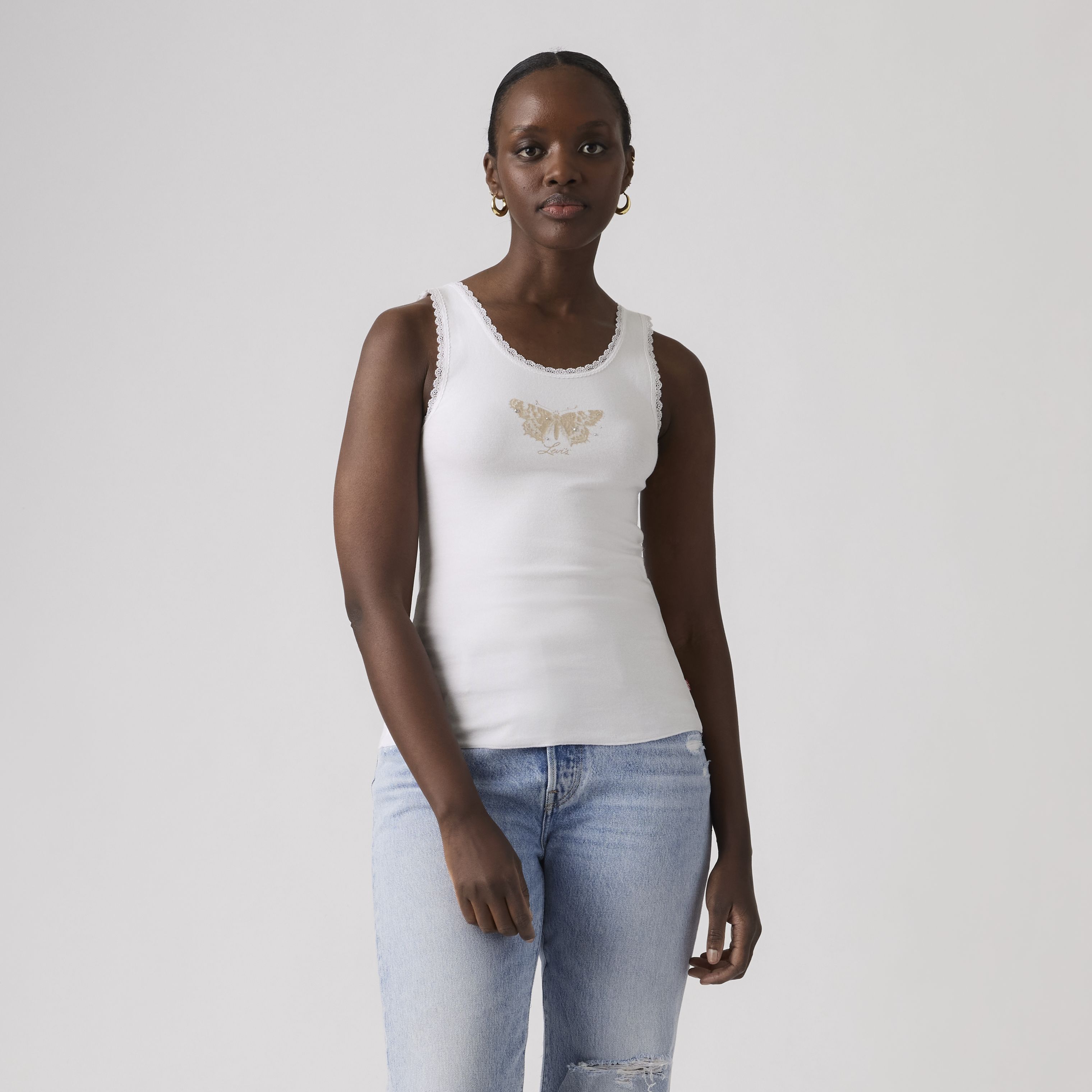 Graphic Lace Tank Top 3