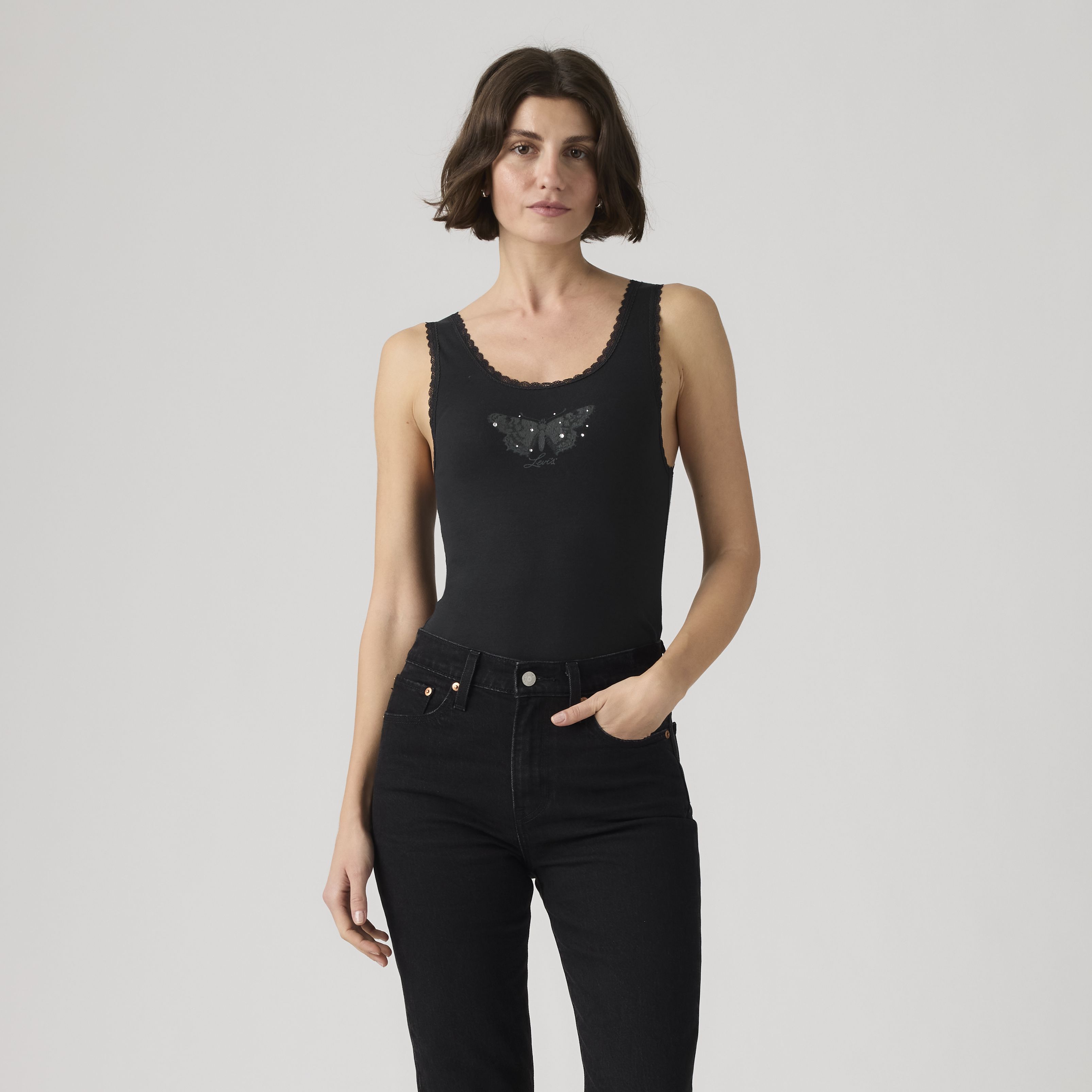 Graphic Lace Tank Top 14