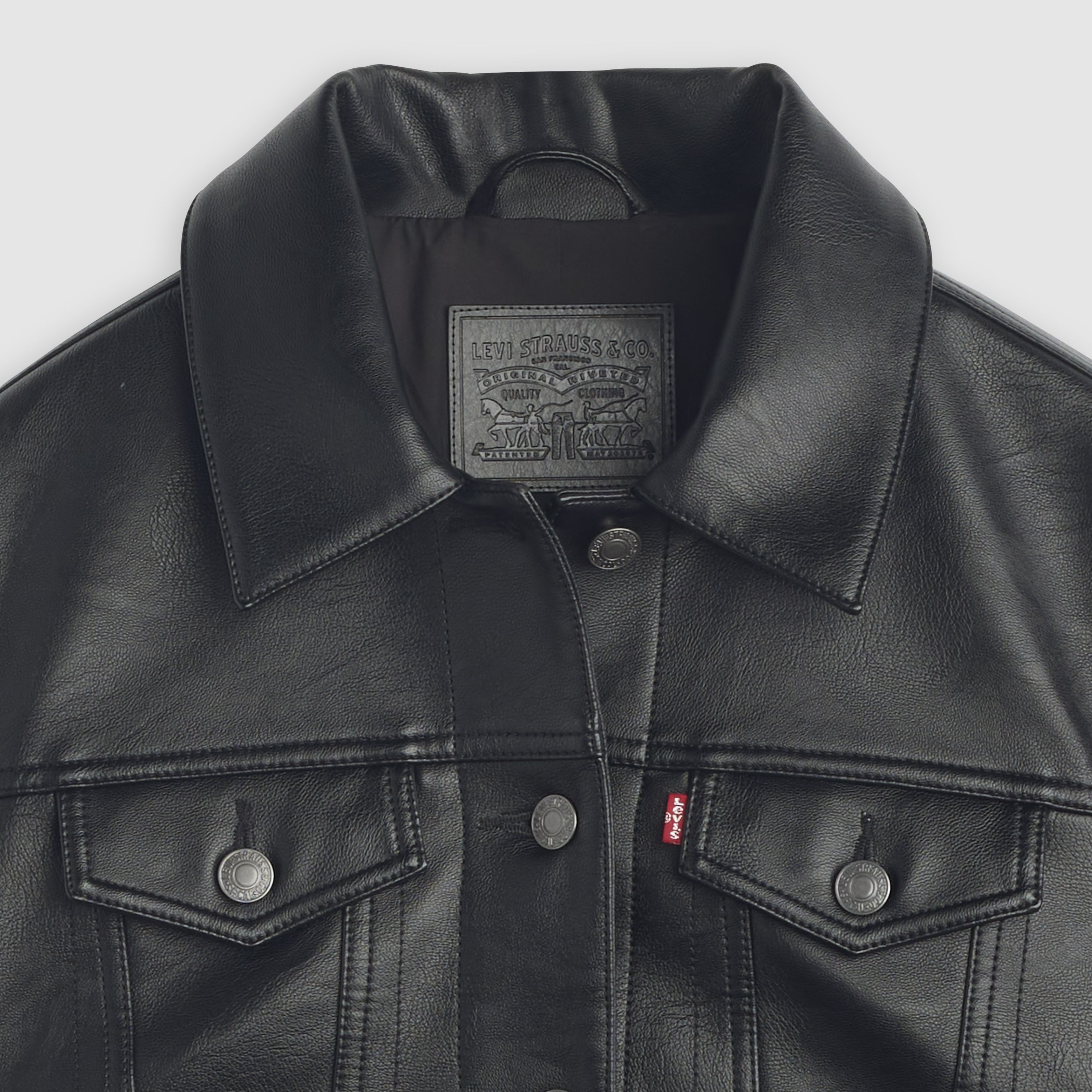 Faux Leather Trucker Jacket 6