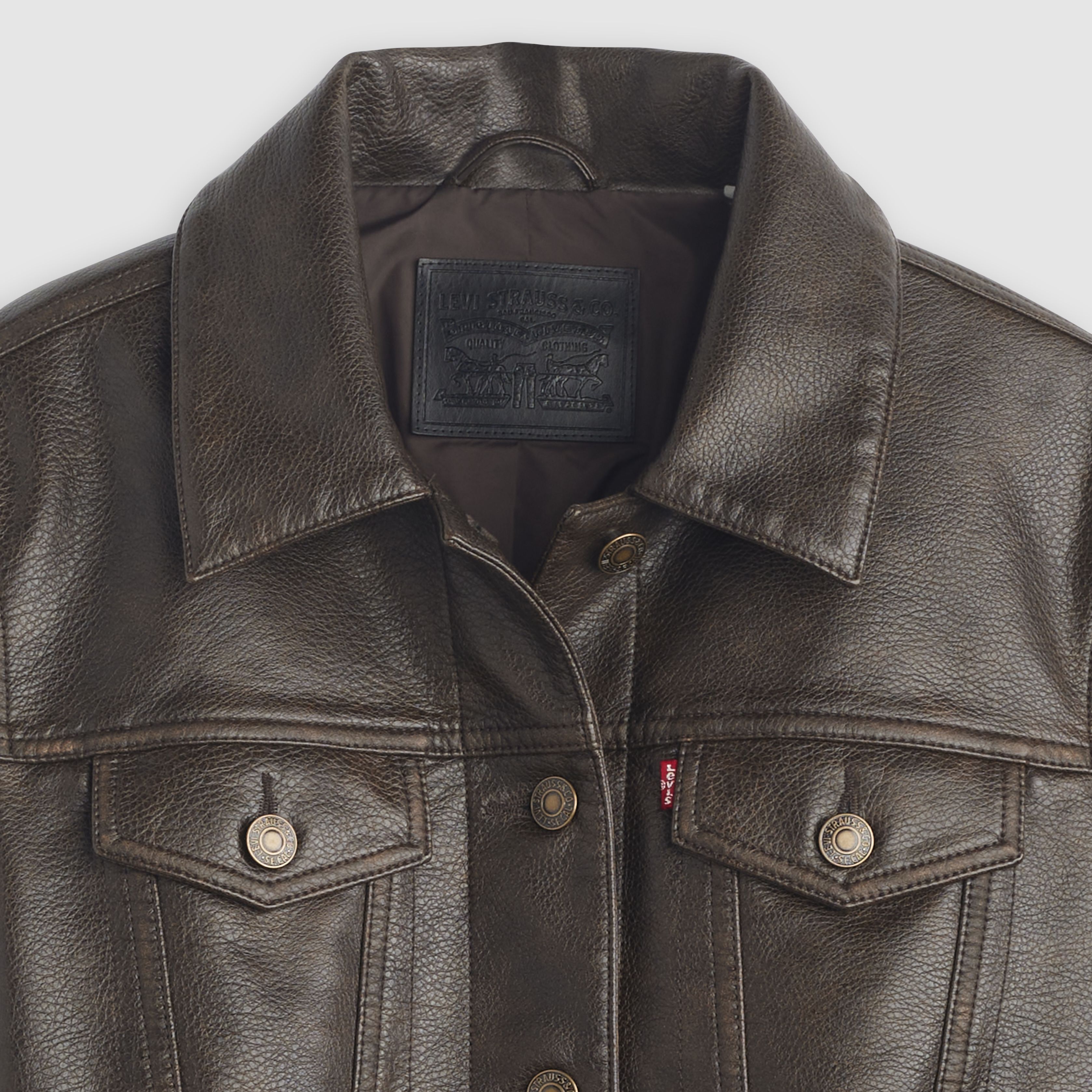Faux Leather Trucker Jacket - Black | Levi's® US