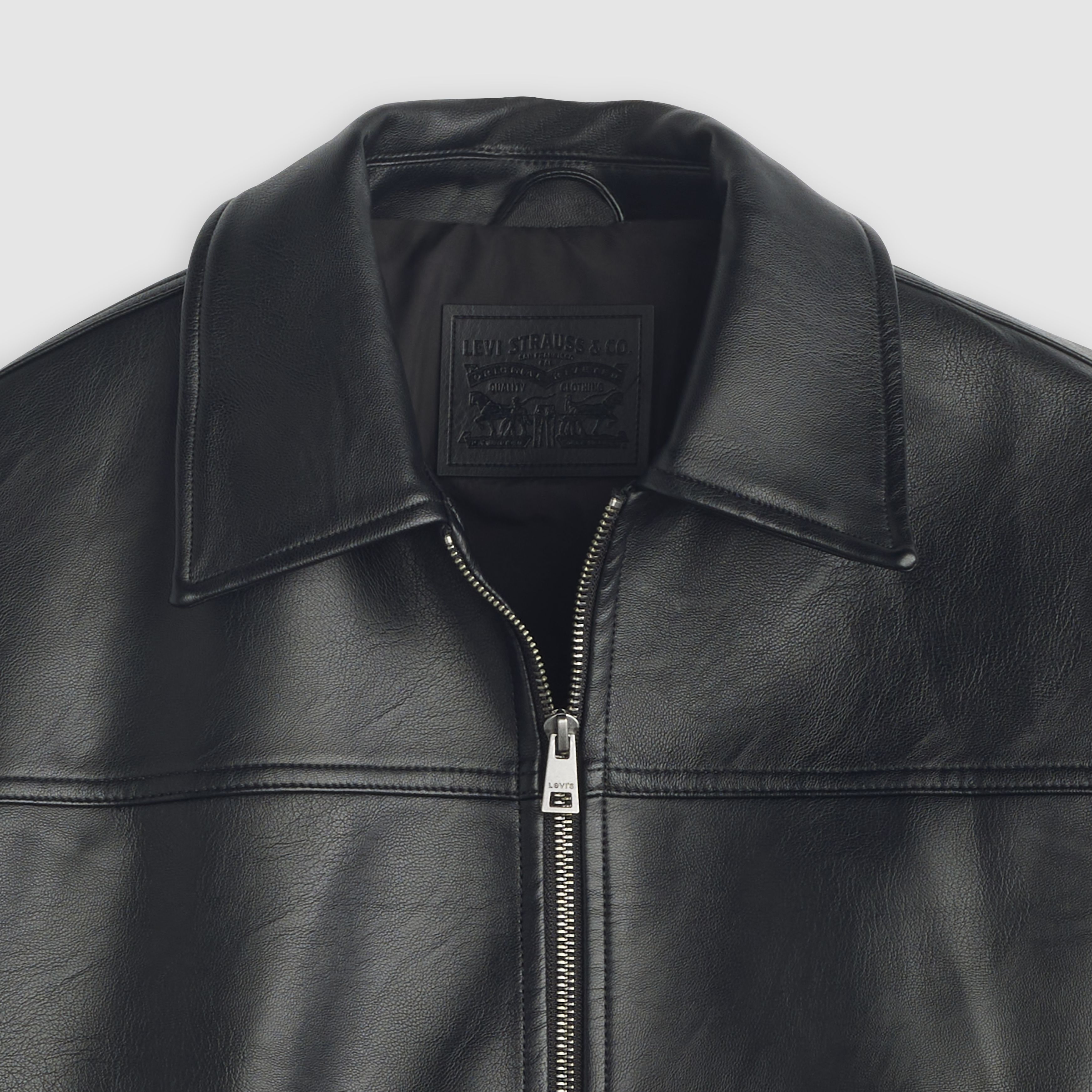 Faux Leather Boxy Zip Jacket 6
