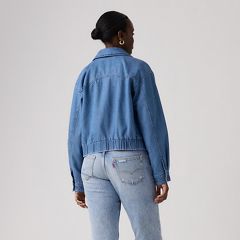 Western Blouson Bomber Jacket — Medium Wash - Medium Wash 4