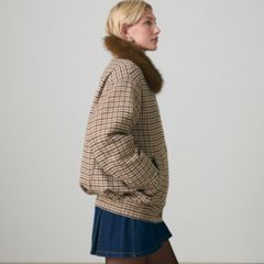 Billie Houndstooth Coat — Siggi Check Java Plaid_As Flr - Multi-Color 3