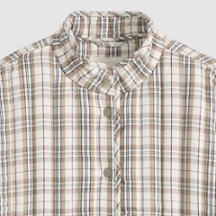 Lana Quilted Liner Jacket — Bea Plaid Egret - Multi-Color 6