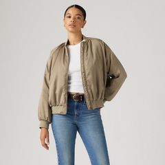 Ruth Fashion Bomber Jacket — Fallen Rock - Brown 3