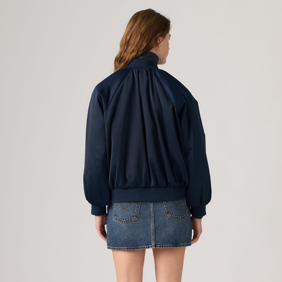 Ruth Fashion Bomber Jacket — Navy Blazer - Blue