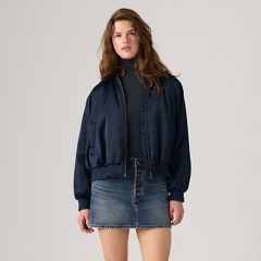 Ruth Fashion Bomber Jacket — Navy Blazer - Blue 3