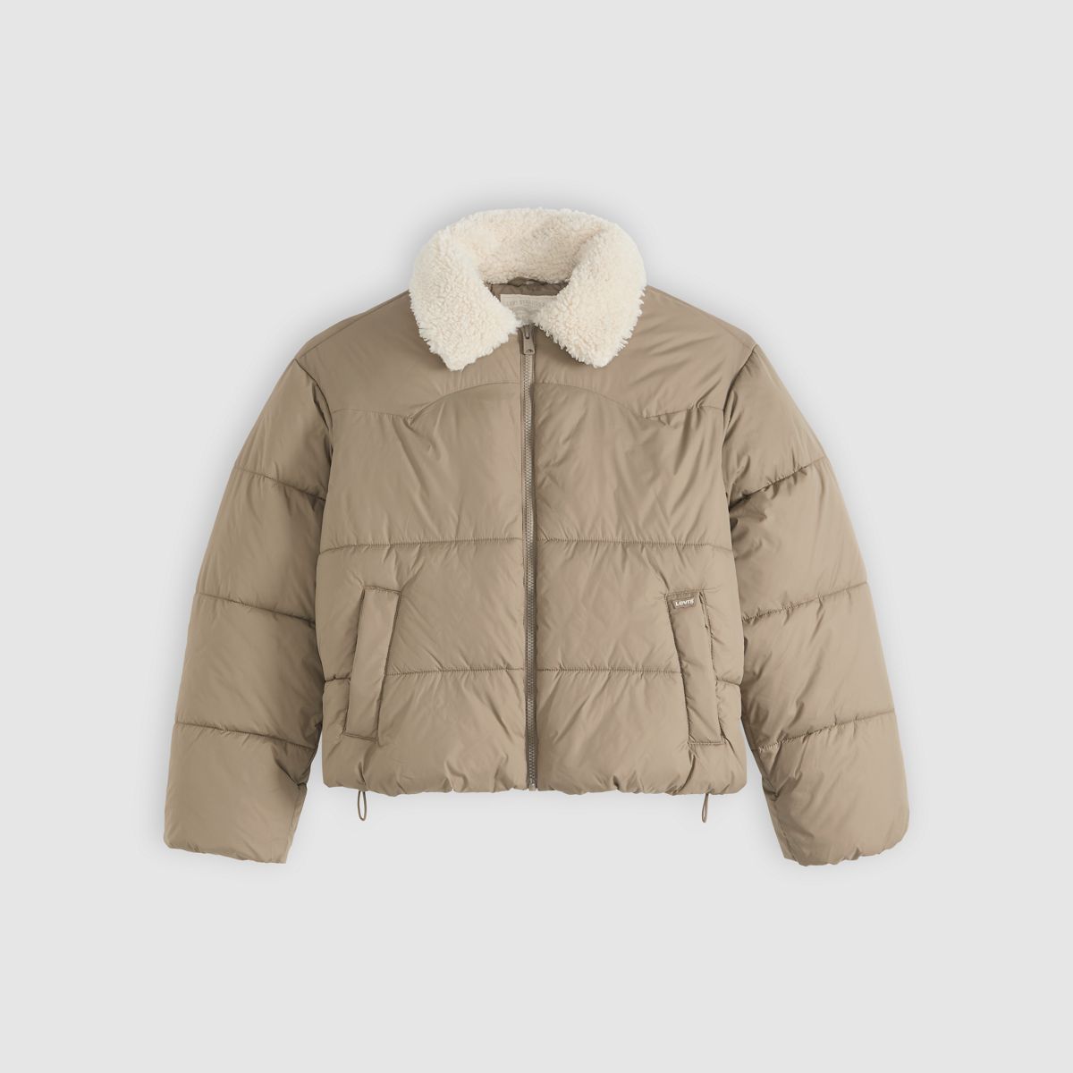 Palmer Western Sherpa Puffer Jacket — Fallen Rock - Brown