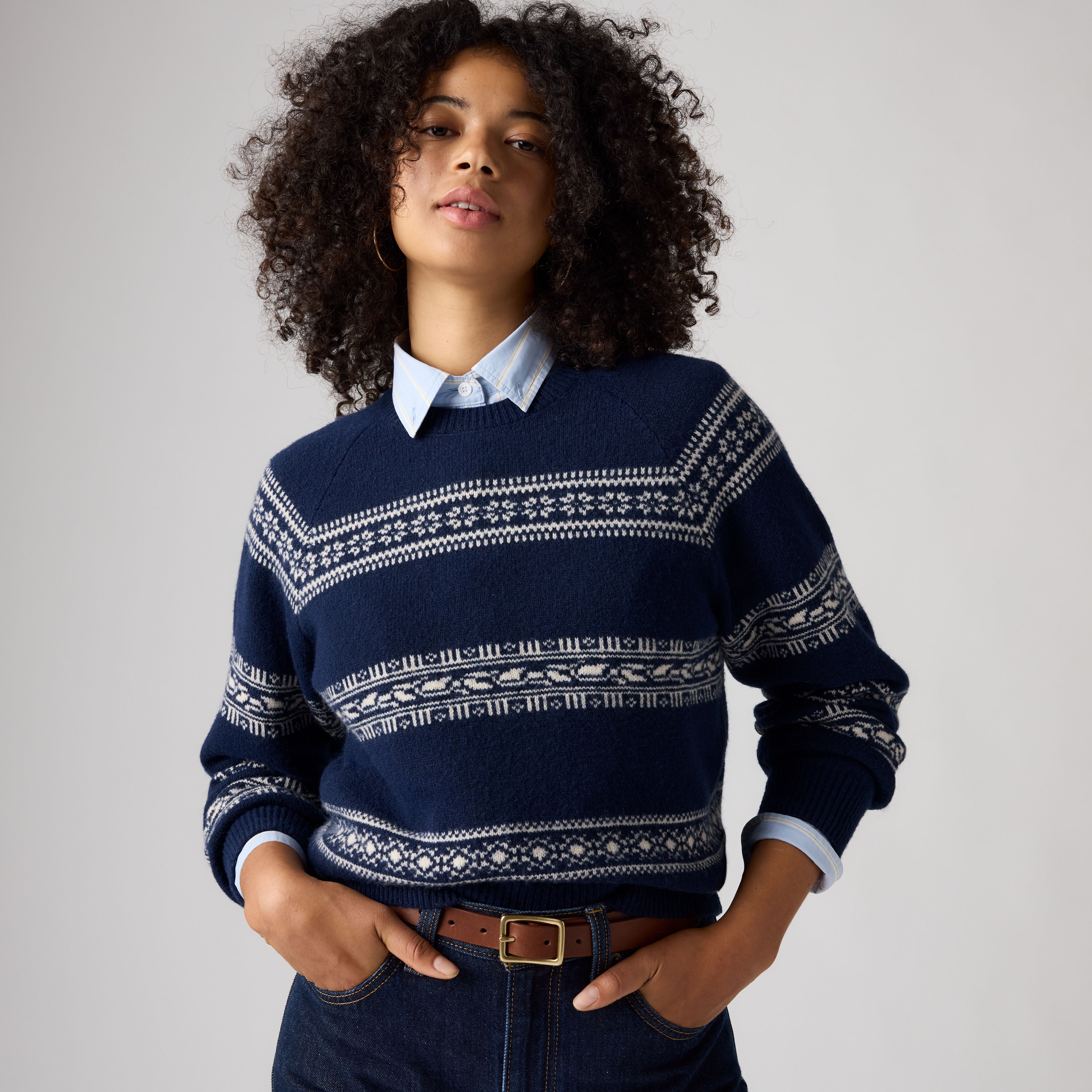 Jolie Fairisle Crewneck Sweater 1