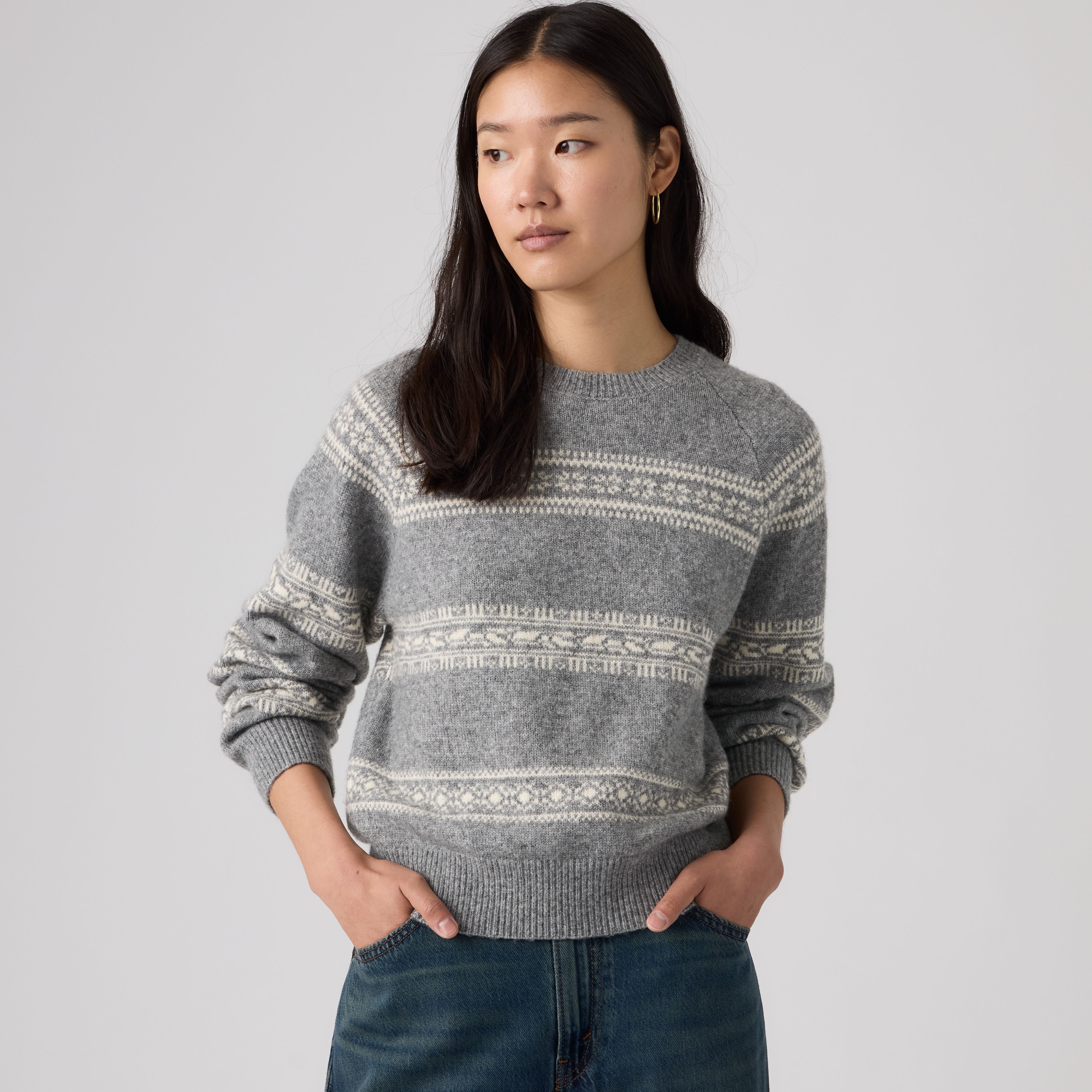 Jolie Fairisle Crewneck Sweater 1