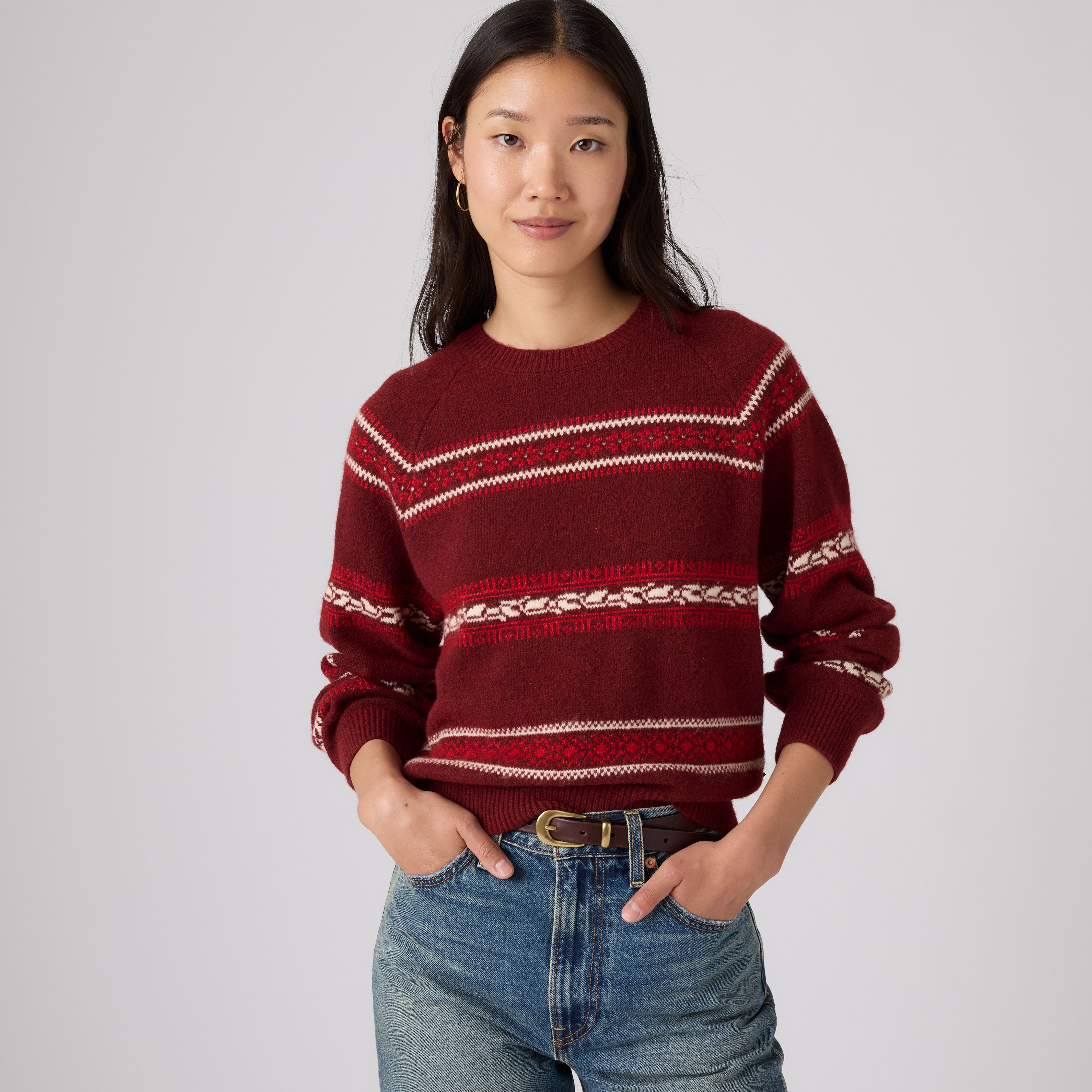 Jolie Fairisle Crewneck Sweater 1
