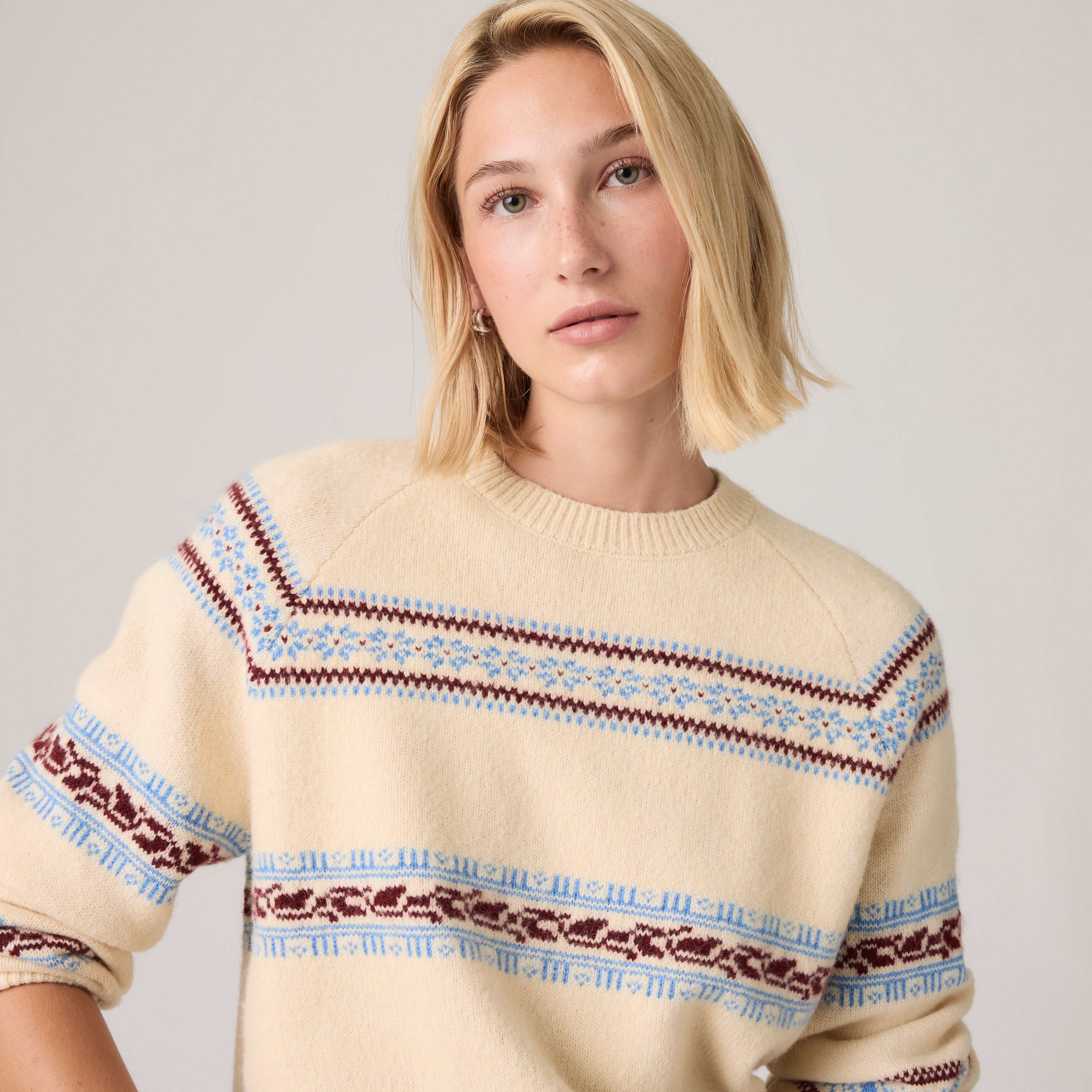Jolie Fairisle Crewneck Sweater 2