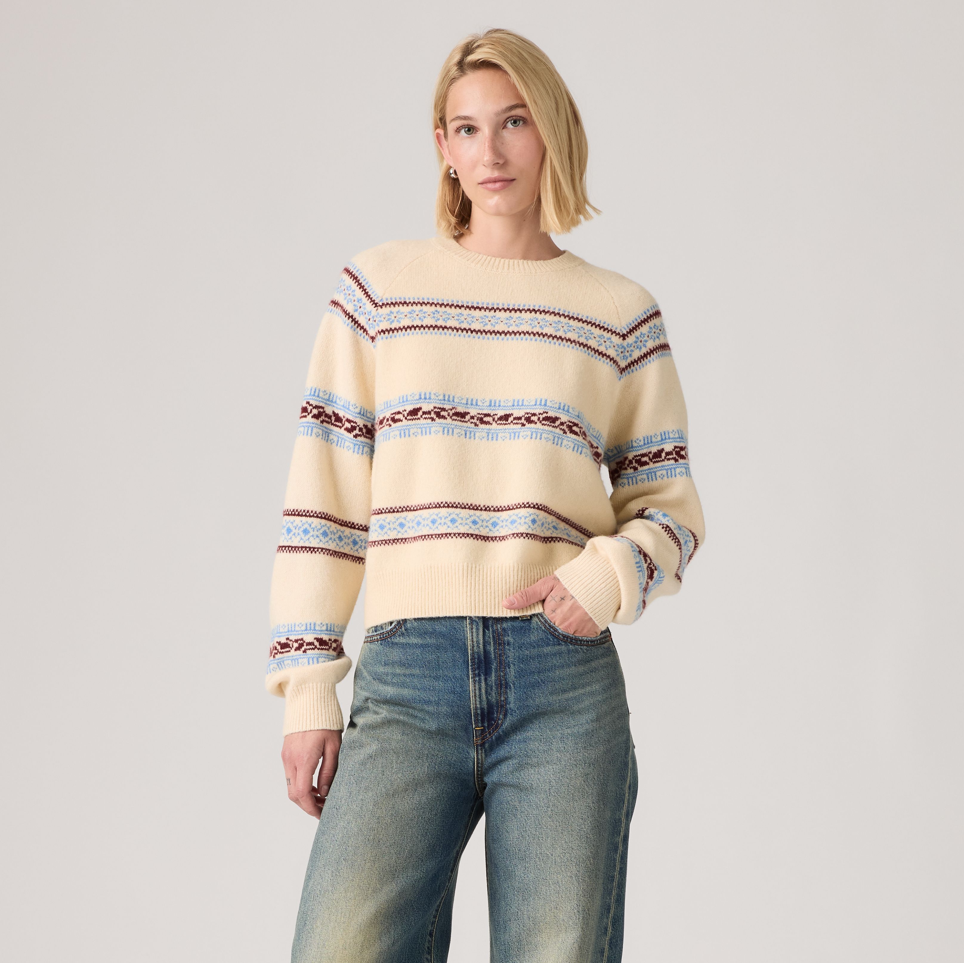 Jolie Fairisle Crewneck Sweater 3