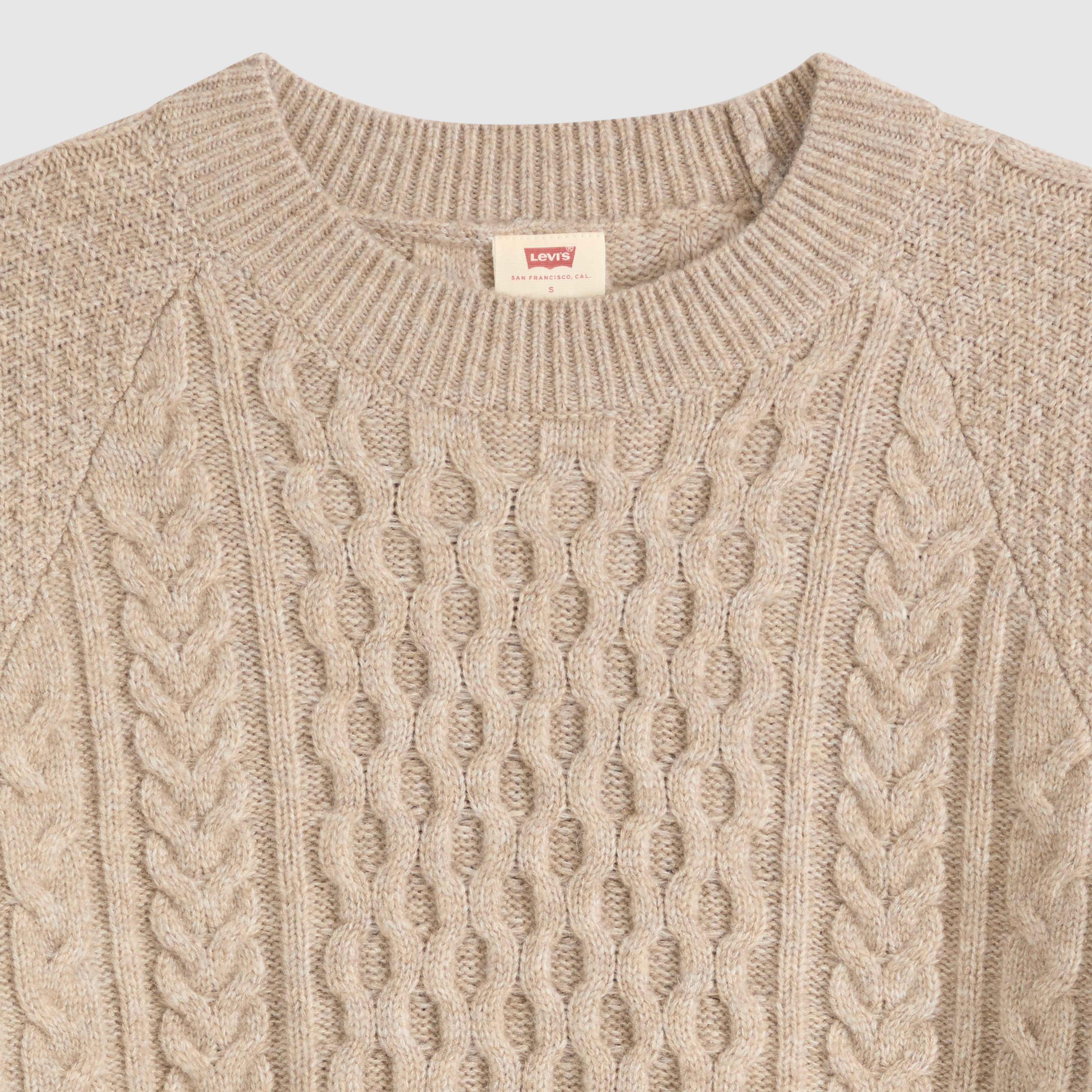 Jolie Cable Crewneck Sweater - White | Levi's® US