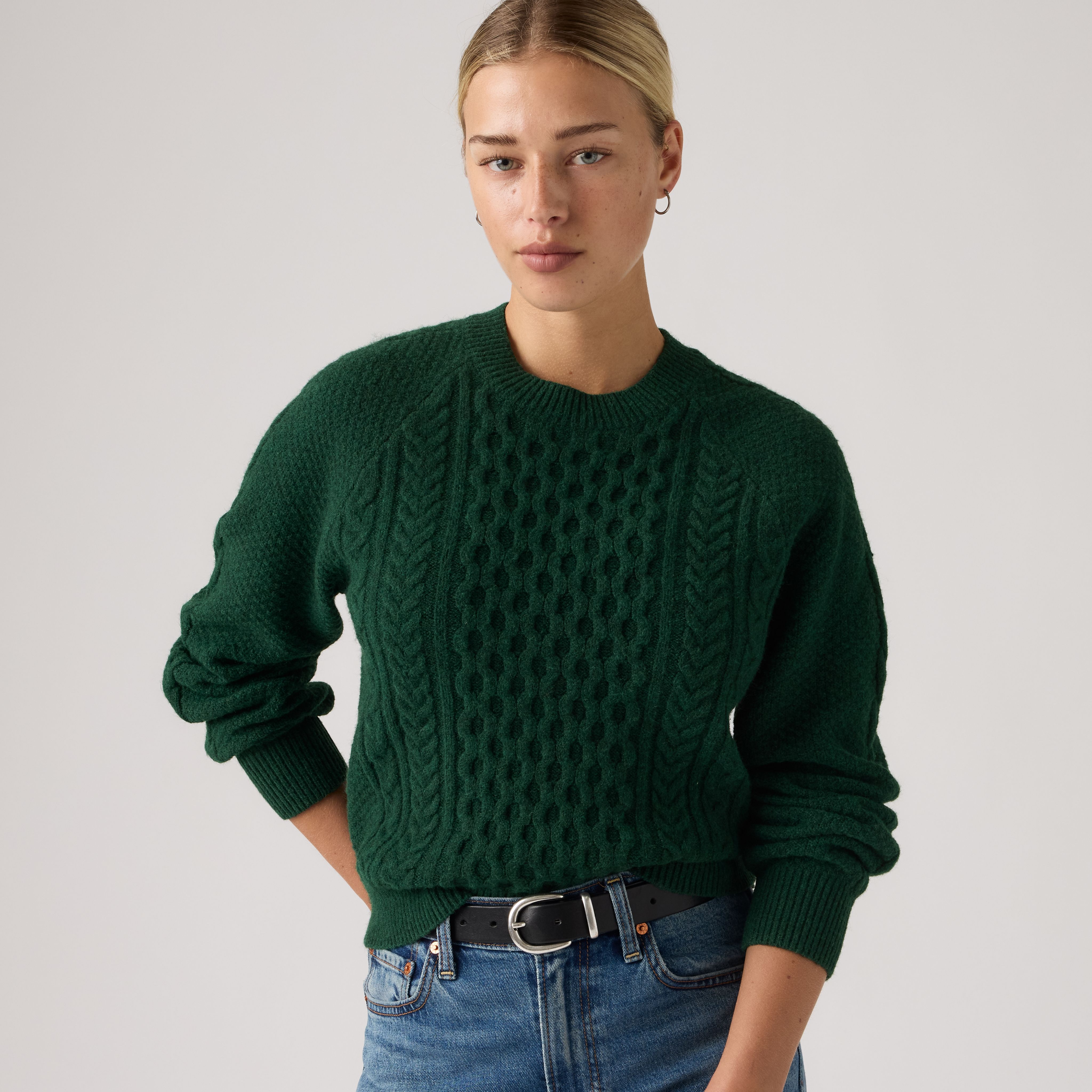 Jolie Cable Crewneck Sweater 1