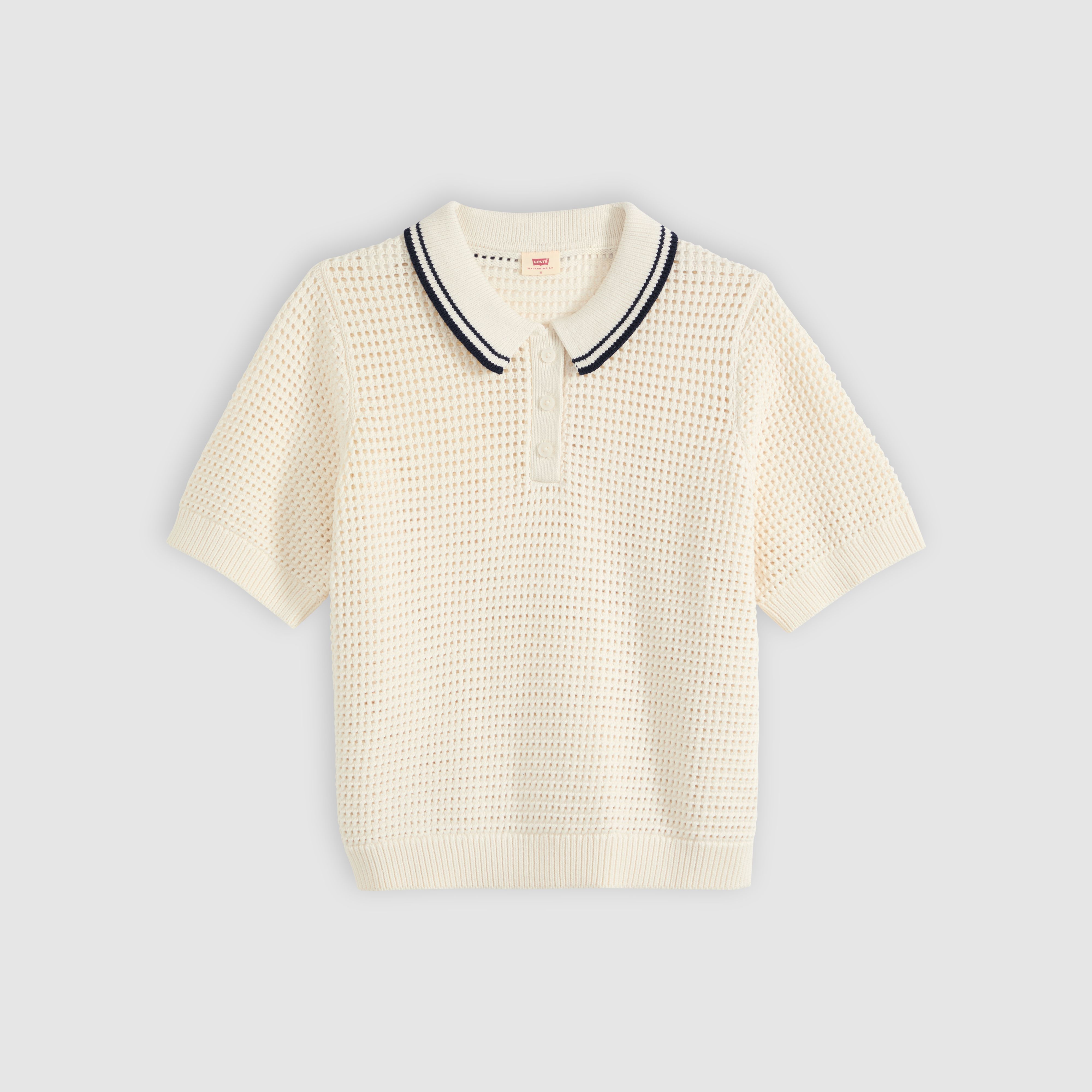 Alizee Short-Sleeve Polo Sweater 5