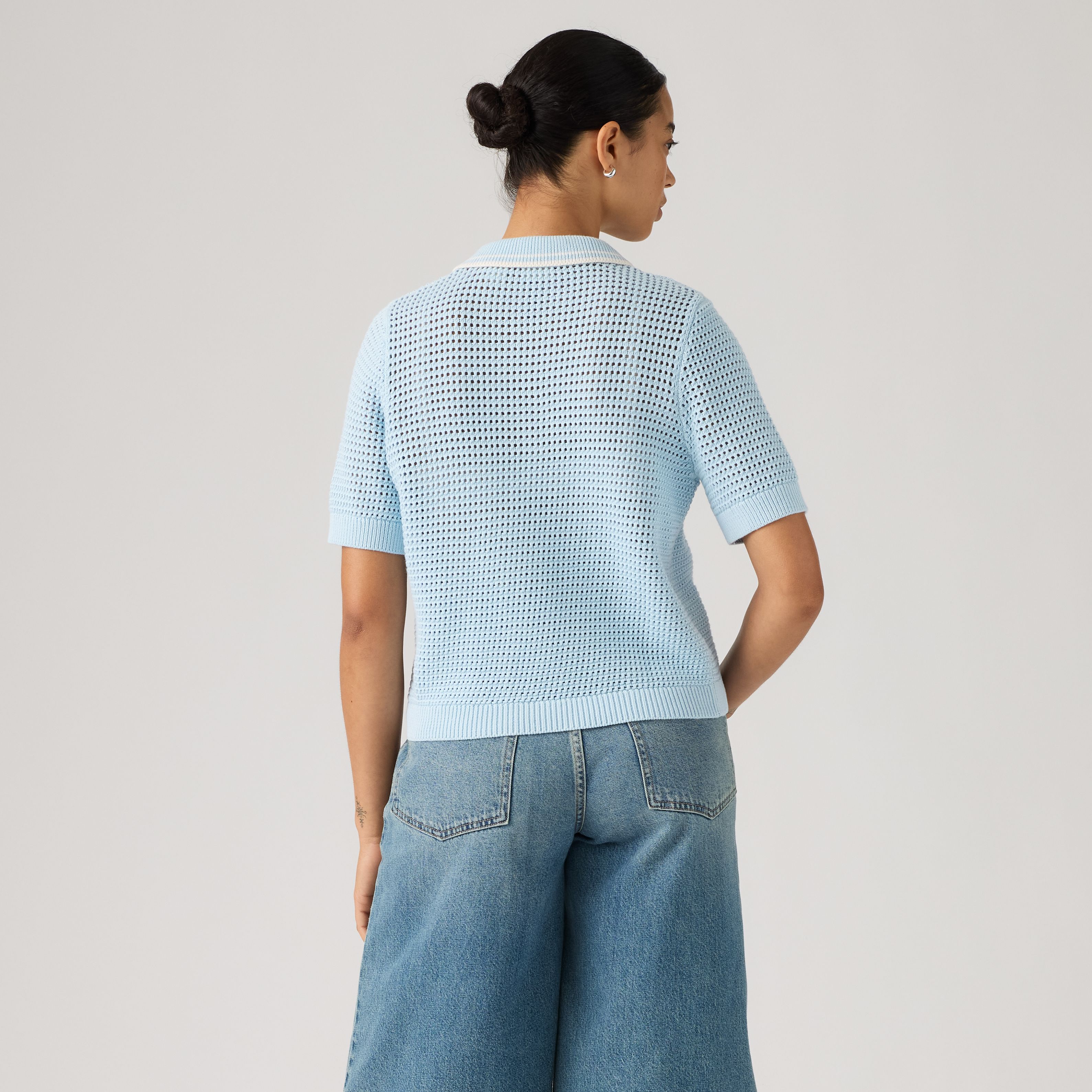 Alizee Short-Sleeve Polo Sweater 4