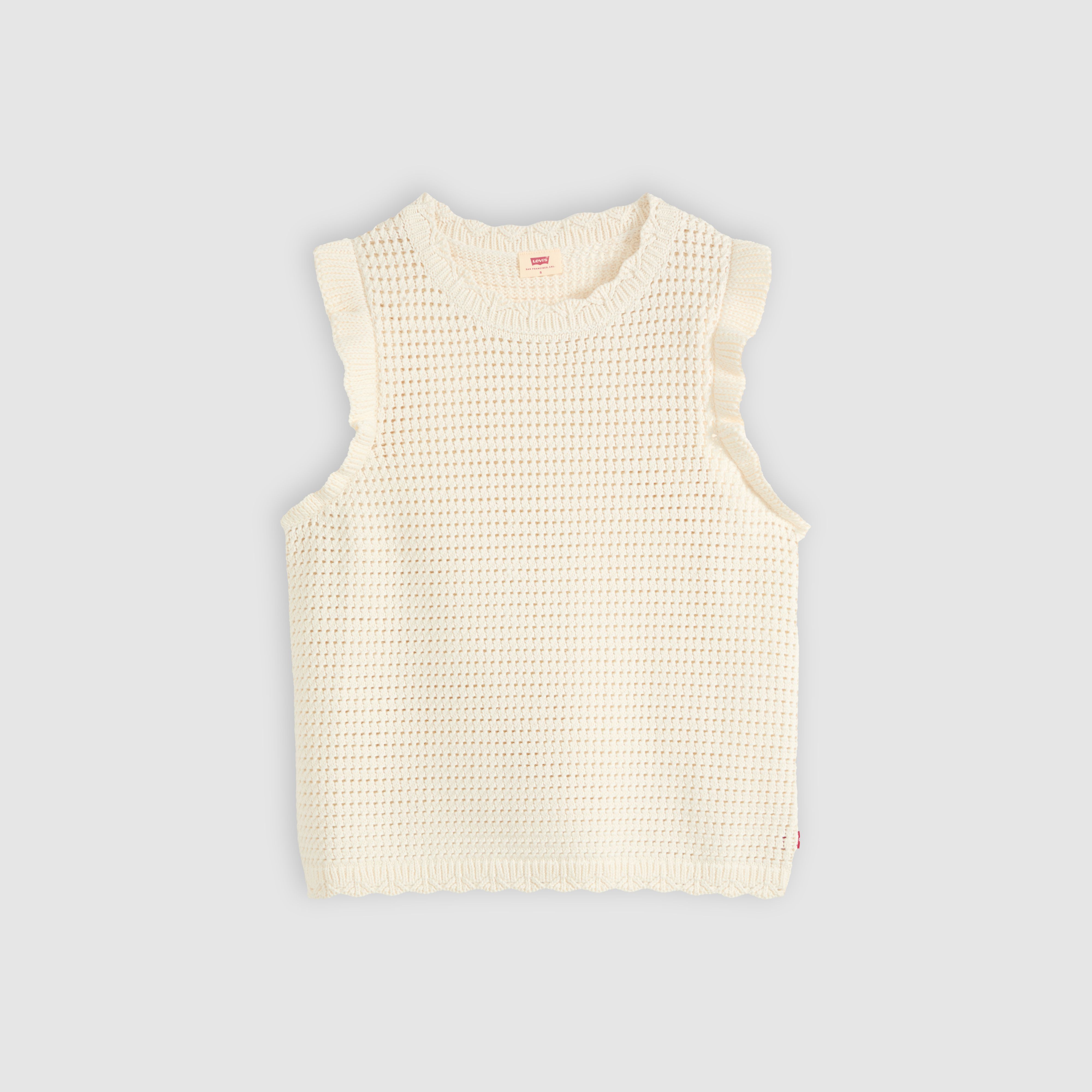 Lulu Flutter Sleeve Sweater Tank Top 5
