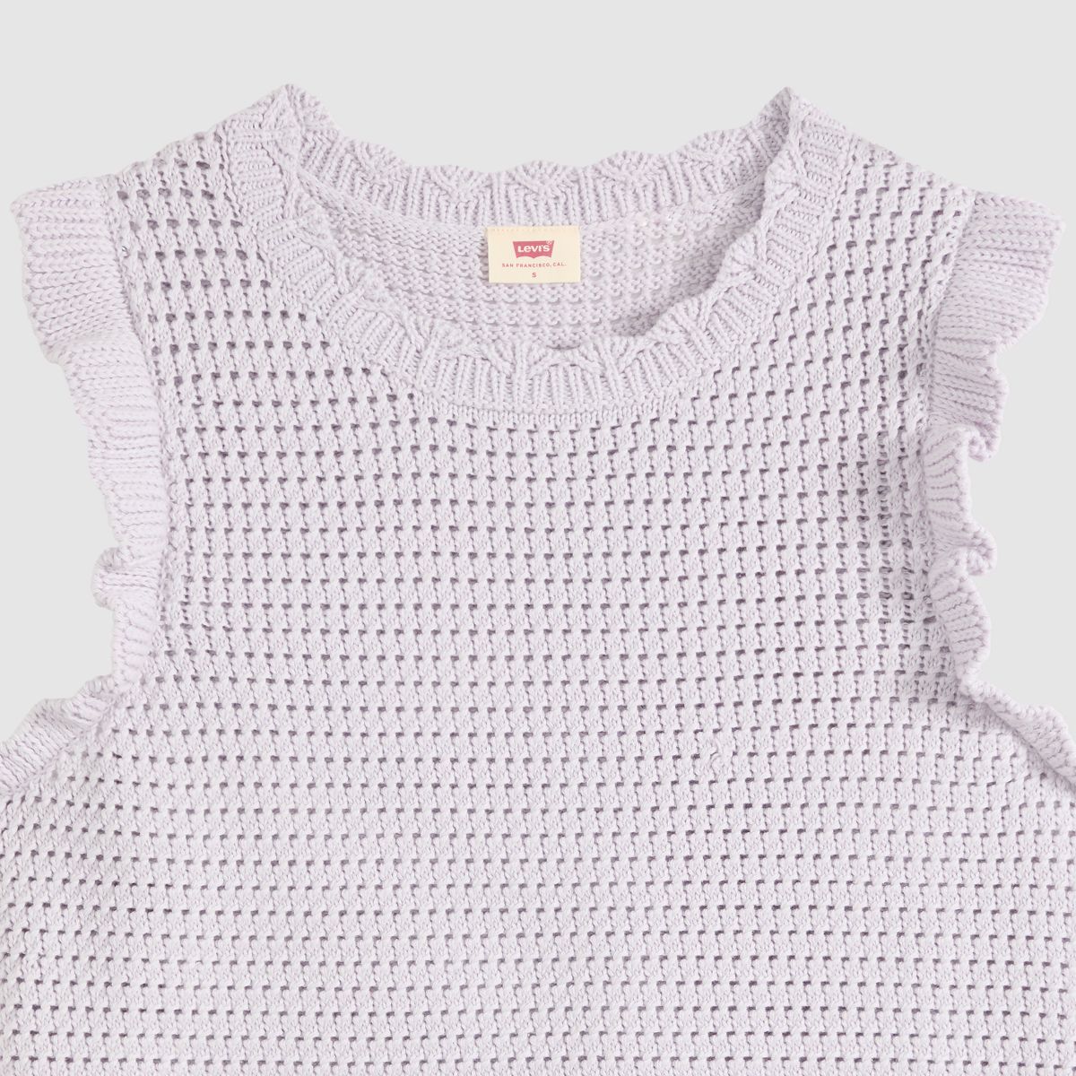 Lulu Flutter Sleeve Sweater Tank — Lavender Blue - Blue