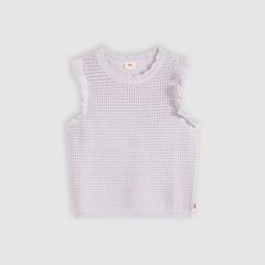 Lulu Flutter Sleeve Sweater Tank — Lavender Blue - Blue 5