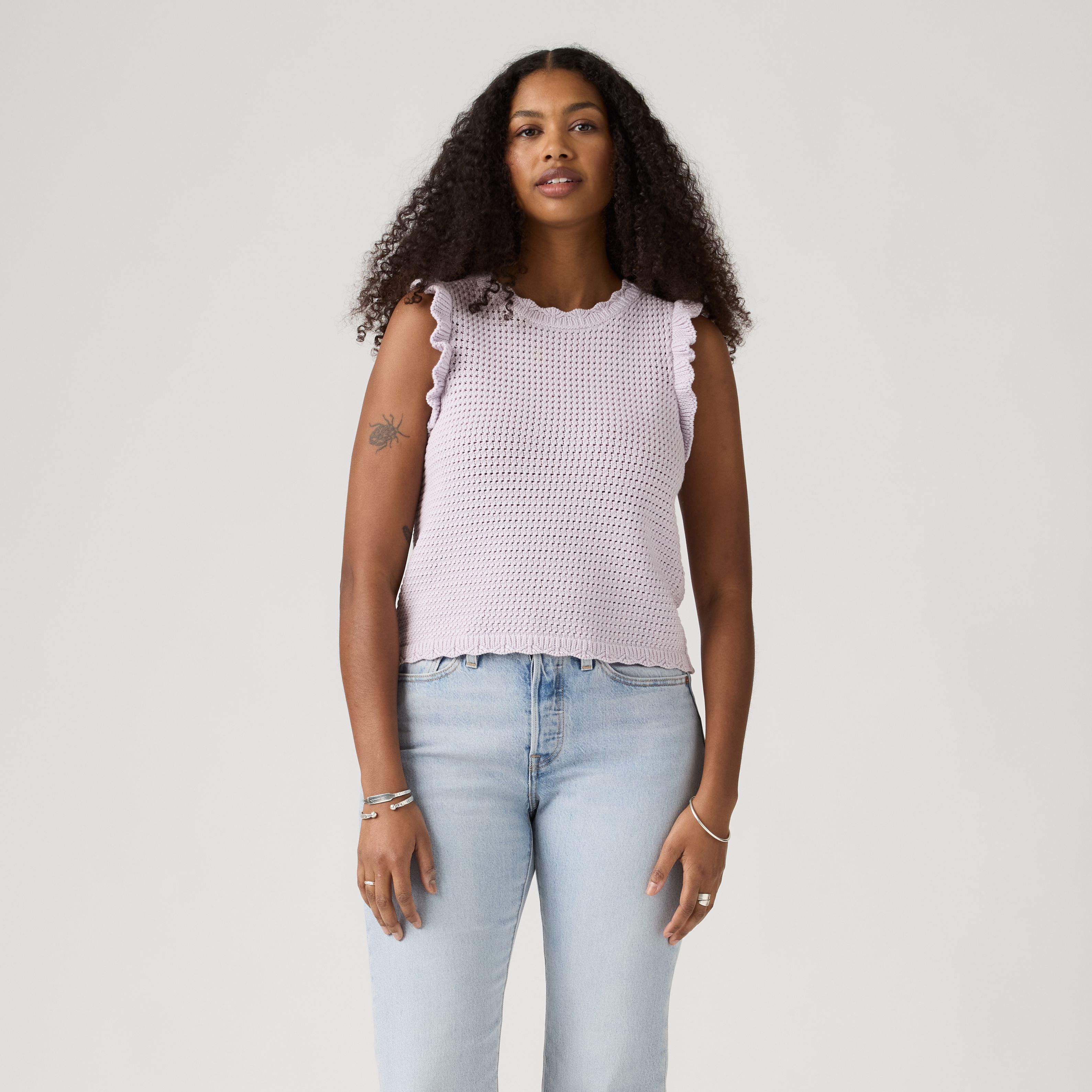 Lulu Flutter Sleeve Sweater Tank 6