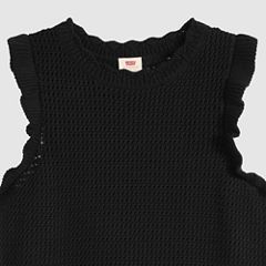 Lulu Flutter Sleeve Sweater Tank — Anthracite Night - Black 6