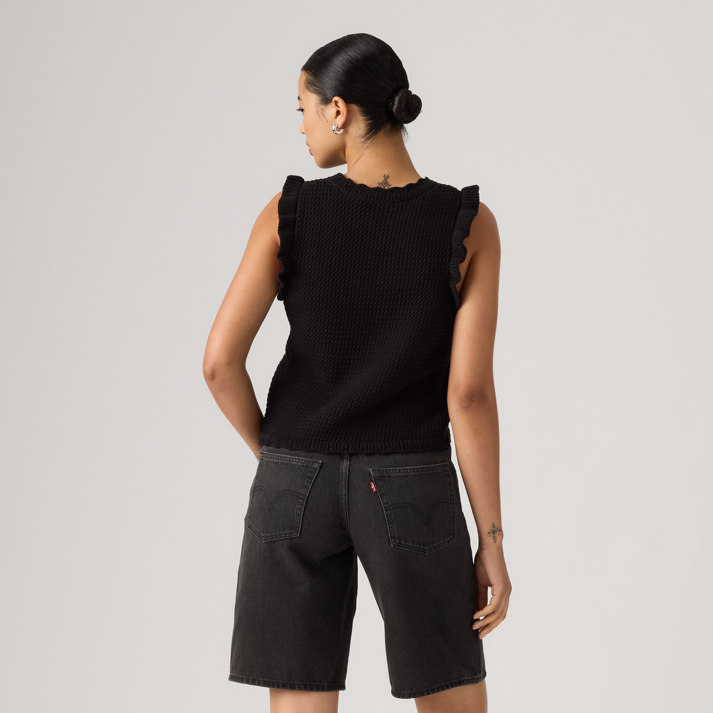Lulu Flutter Sleeve Sweater Tank Top 4