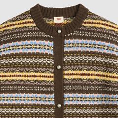 Charlotte Crewneck Cardigan — Lea Fairisle Java - Multi Colour 6