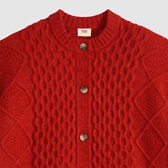 Charlotte Crewneck Cardigan — Emboldened - Red 6