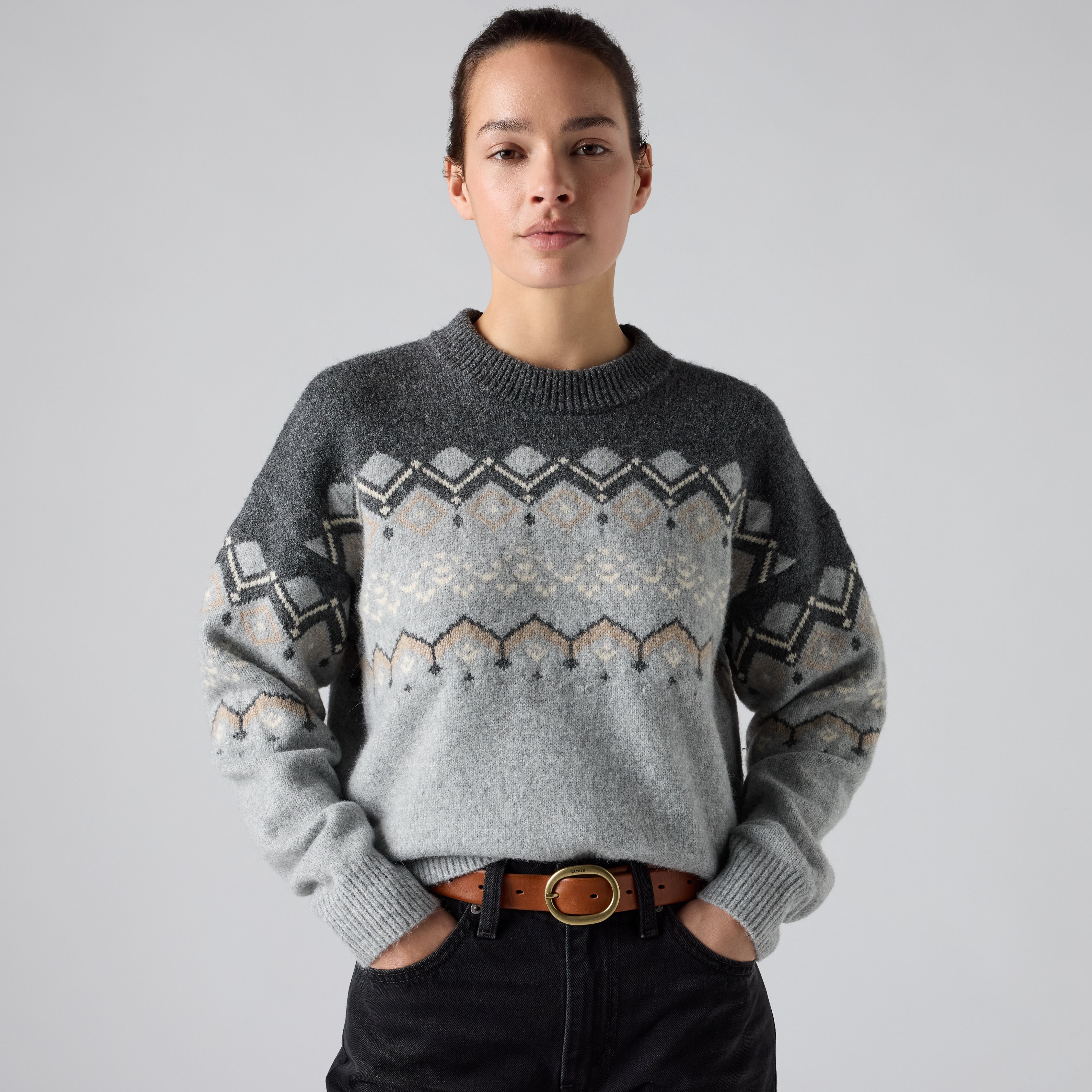 Charlotte Fairisle Crewneck Sweater 1
