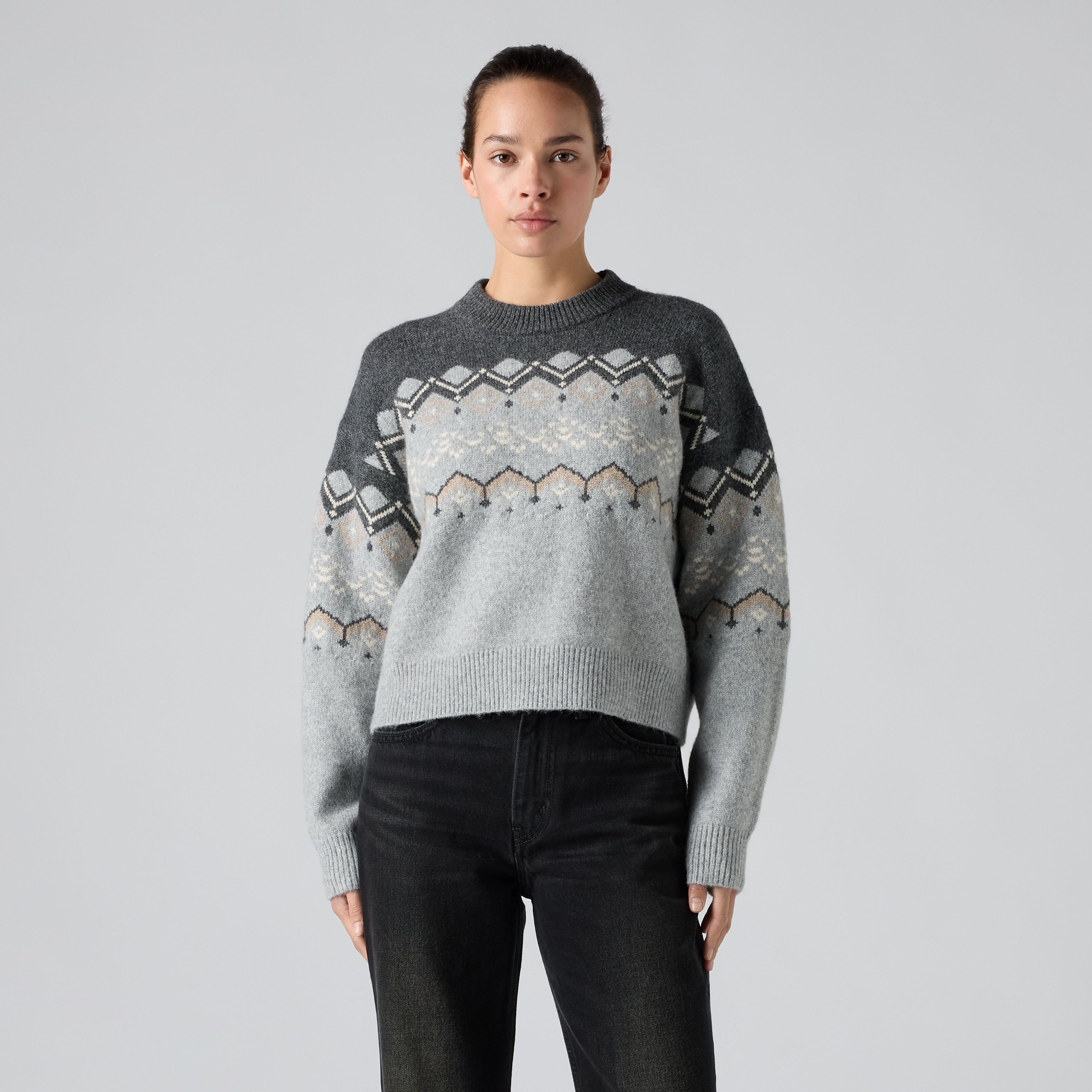 Charlotte Fairisle Crewneck Sweater 1