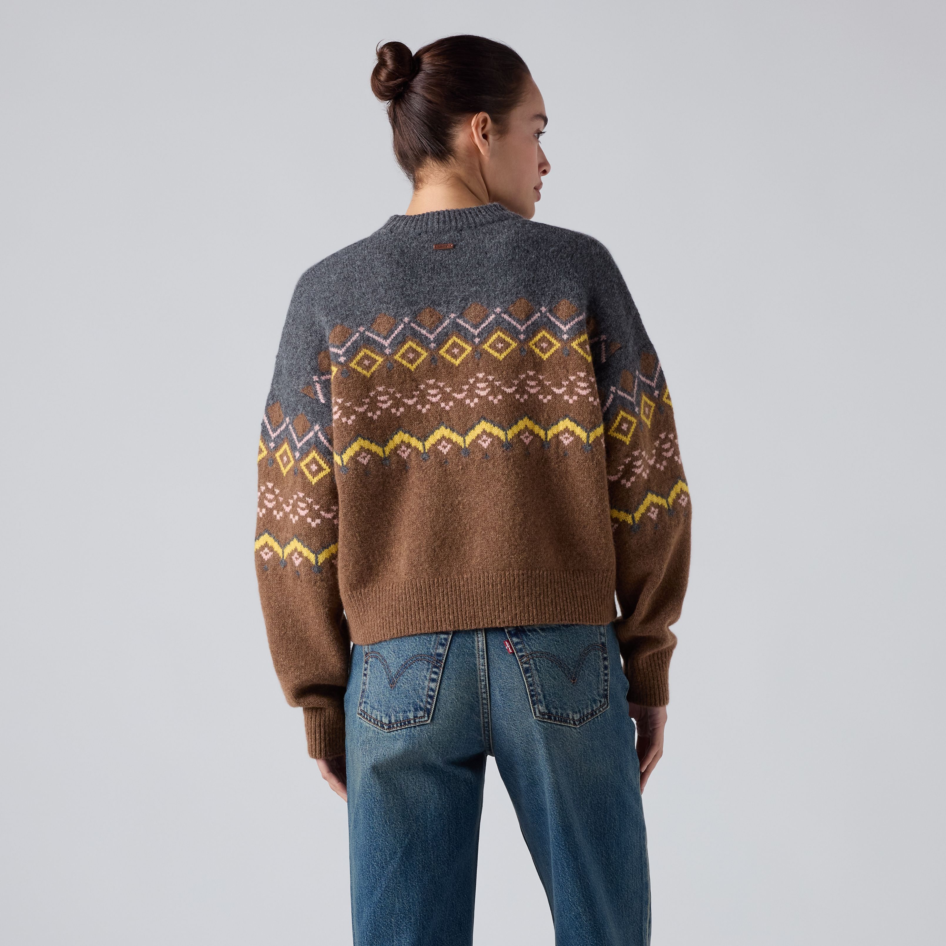 Suéter de cuello redondo Charlotte en Fair Isle 4