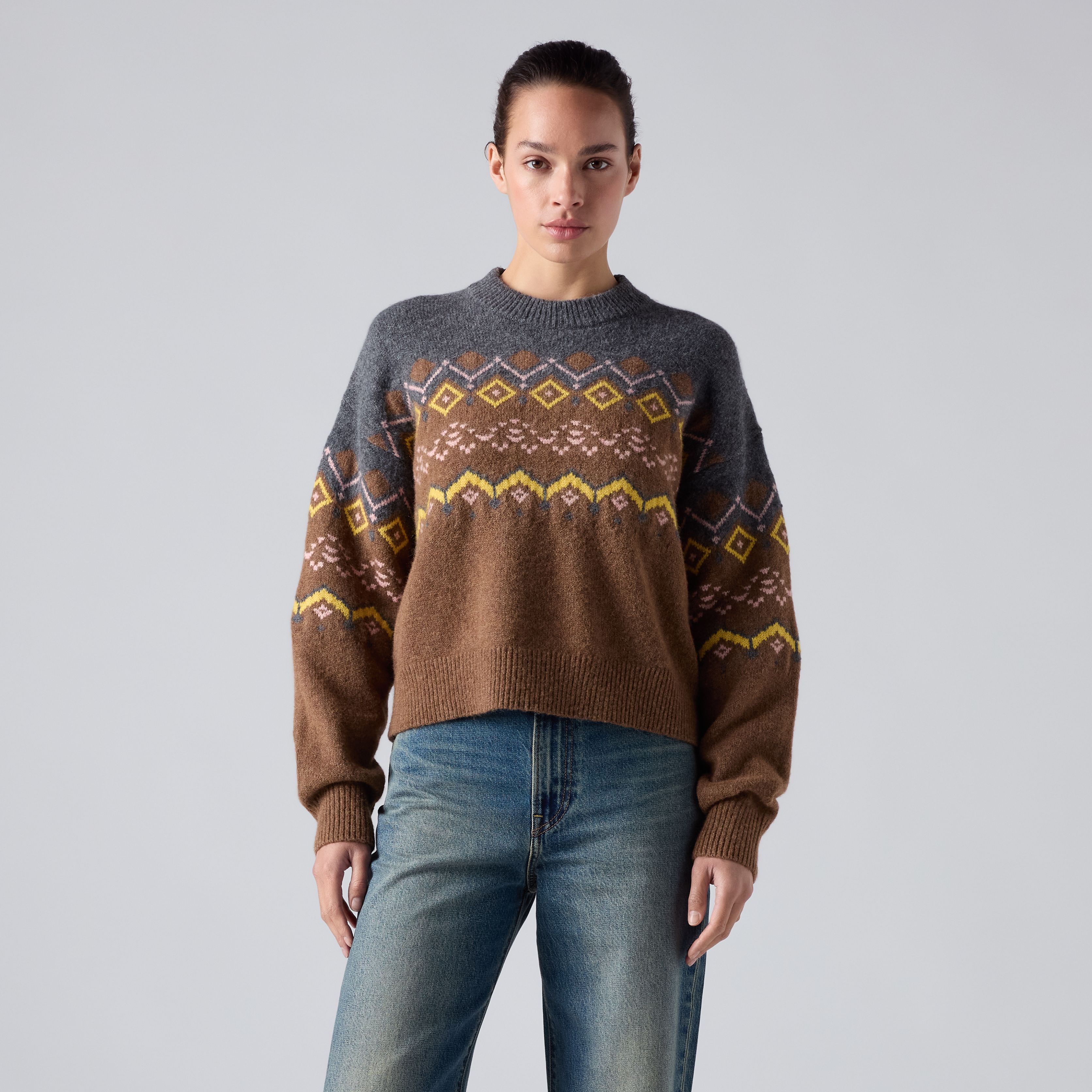 Suéter de cuello redondo Charlotte en Fair Isle 3