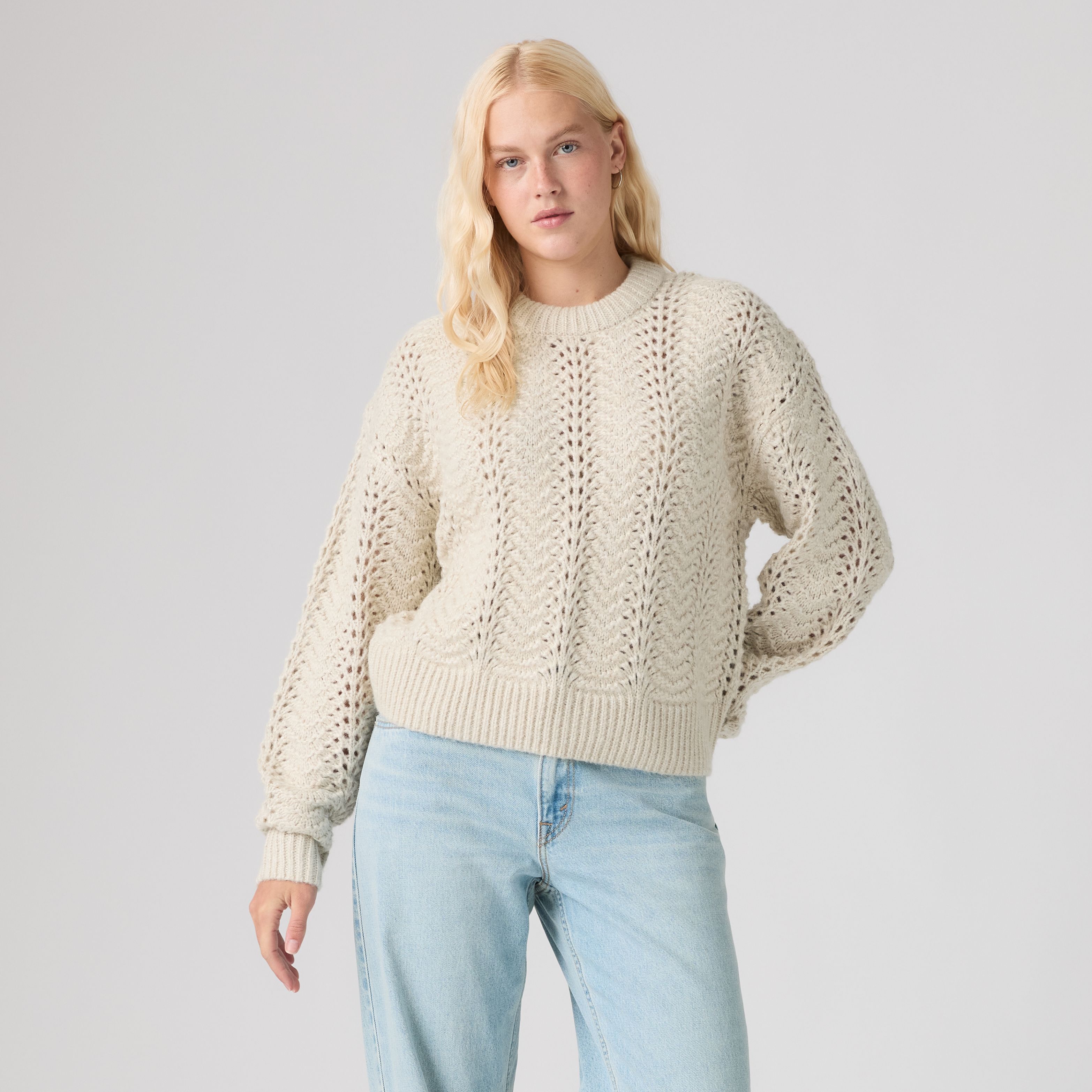 Charlotte Pointelle Crewneck Sweater 3